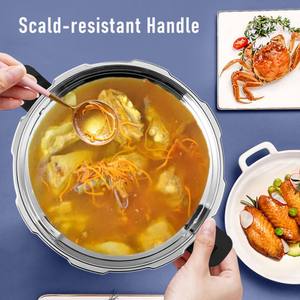 หม้อหุงข้าวสแตนเลสแบบไม่ติดกระทะ, หม้อความดันกันระเบิดอุปกรณ์เสริมหม้อปรุงอาหารในครัว - Product Image 6