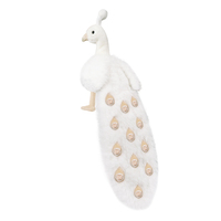 Peluche réaliste paon coloré, jouet doux, décoration d'intérieur, cadeau animal en peluche pour la vente en gros