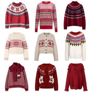 قميص نسائي صوفي شتوي بتصميم قبيح (Ugly <span class=keywords><strong>Sweater</strong></span>) بتصنيع OEM&ODM، أكمام طويلة، جديد ورائج للبيع - Product Image 1