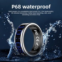 Anneau intelligent SR16 avec écran, en acier inoxydable, suivi de santé portable, chargement magnétique pour Android et iOS, surveillance HRV, Smartring