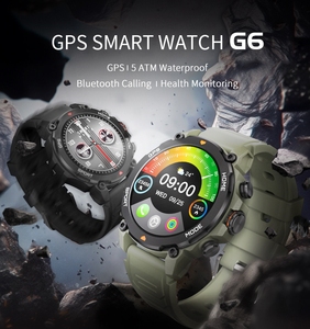 G6 스마트워치 GPS 탑재, 새로운 AMOLED 디스플레이, 450mAh 배터리, 5ATM 방수, 스포츠 아웃도어용, 통화 가능 스마트워치 - Product Image 4