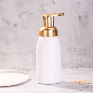 200ml 300ml 500ml rõ ràng Frosted Pet bọt chai Trắng PET sữa rửa mặt Mousse với vàng bọt bơm chai - Product Image 1