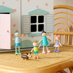 Familia de Muñecas de Madera, Figuras de Personas, Casa de Muñecas, Muñecas Familiares en Miniatura, Juego de Roles para Niños, Mini Modelo de Juguete, Juego de Simulación - Product Image 5