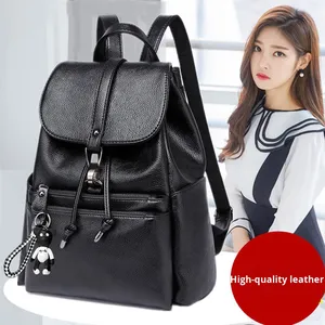<span class=keywords><strong>Mochila</strong></span> de gran capacidad para mujer etiquetada de fábrica PU de una pieza Dropshipping cierre de cremallera con forro de poliéster para bolso de mamá - Product Image 2