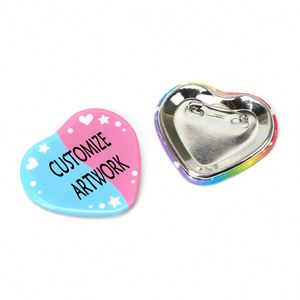 Insignia Metálica con Impresión Personalizada a Precio de Fábrica, Botón con Forma de Corazón, Estrella o Óvalo - Product Image 2