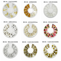 SunelPort Perhiasan Kuku 3D Kartun Jelly 2mm Berlian Warna-warni 12 Warna Kotak Disk Akrilik Cerah Datar DIY Ornamen Kuku Berkilau