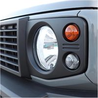 JOP4X4 Grille de pare-chocs avant noire ABS avec accessoires d'éclairage LED pour Suzuki Jimny Sierra JB64 JB74 JC74 3/5 portes 2019-2024