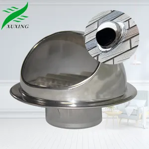 Thép không gỉ bóng thời tiết không khí louver, HVAC vent cap cho tường bên ngoài