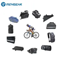 REYGEAK Tas Sadel Sepeda Bepergian, Tas Rangka Botol Ponsel, Setang Ransel untuk Sepeda, Suku Cadang Sepeda