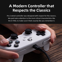 Control Alámbrico 8Bitdo Pro 2 para Xbox, Compatible con Xbox Series X/S, Xbox One, Windows 10/11, Joystick Hall, Gamepad