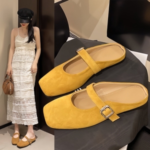 Nuove Comode Ballerine da Lavoro 2026, Scarpe Casual da Donna a <span class=keywords><strong>Basso</strong></span> Prezzo, <span class=keywords><strong>Sandali</strong></span> Estivi con Fibbia, Eleganti Mules Casual Rosa - Product Image 2