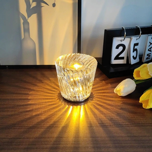 Đèn bàn không dây pha lê cao cấp bán buôn, đèn LED sạc lại được, đèn để bàn di động, quà tặng cho tiệc cưới, lễ cưới hỏi - Product Image 2
