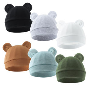 Gorro de Bebé, Gorro de Bebé <span class=keywords><strong>Liso</strong></span>, Primavera, Verano, Otoño, Gorro de Bebé Delgado, Gorro de Una Sola Capa - Product Image 5