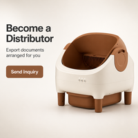 Bac à litière intelligent entièrement automatique pour chat avec nettoyage facile et contrôle des odeurs, grande capacité, en plastique, adapté au sable
