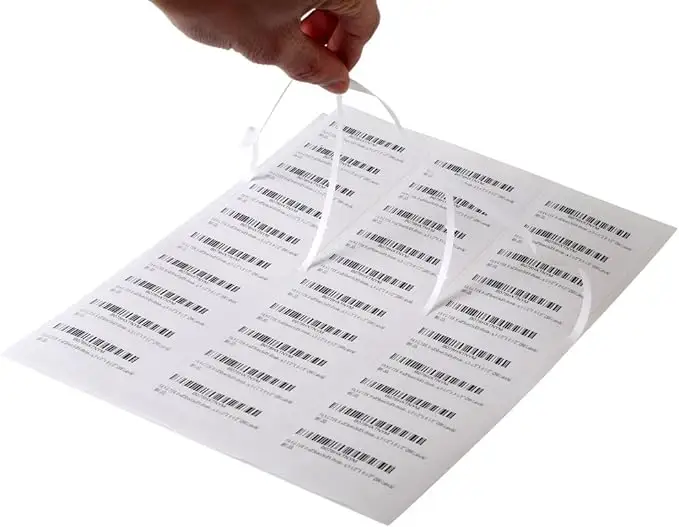 Rouleau d'autocollant d'étiquette de numéro de code à barres de série auto-adhésif personnalisé imprimé sur du papier