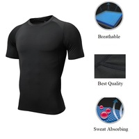 T-shirt de sport pour homme de haute qualité, vente en gros, pas cher, pour la gym, la course à pied, séchage rapide
