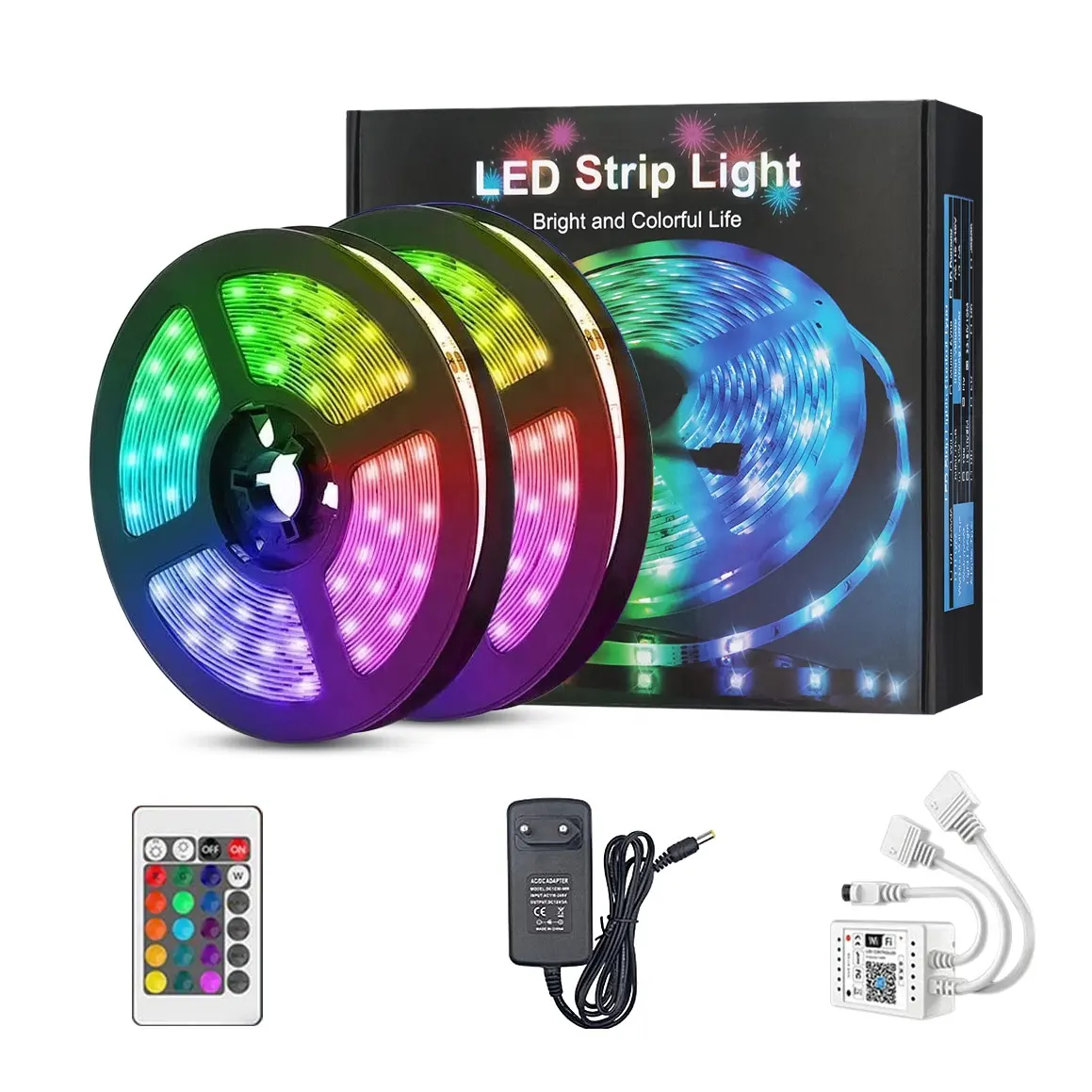 Home Lighting 5050 SMD 5M 10M 15M 20M Kit Color Changing Smart Magic WIFI Controller Remote Control Lights RGB LED Strip