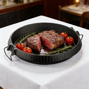 Чугунная сковорода для тэппаньяки, утолщенная и глубокая, круглая, для коммерческого использования - Product Image 5
