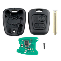 Frekuensi 433 dilengkapi dengan Remote Control 2 tombol 46 Chip untuk Peugeot Citroen, cocok untuk Citroen C2 C3 C4 / Peugeot Partner