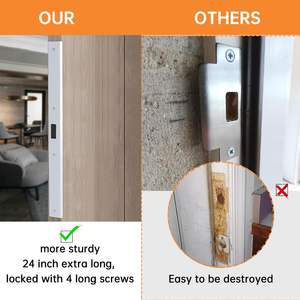 Kit de réparation de montant de porte intérieure pour plaque de gâche étendue intérieure plaque de renfort pour pêne dormant de porte intérieure - Product Image 3