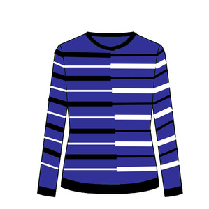 Produttore OEM ODM Custom abbigliamento da <span class=keywords><strong>donna</strong></span> <span class=keywords><strong>di</strong></span> ultima generazione a <span class=keywords><strong>maglia</strong></span> a righe girocollo a maniche lunghe Cardigan maglione Top - Product Image 4