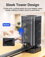LDNIO SKW6457 UK Power Strip Tower Extension Lead Multi Plug Socket 6 Way Outlet Surge Protector Power Strip Charge électrique