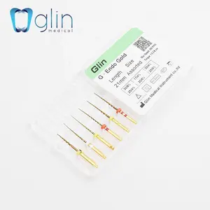 GLIN Niti Gold Endo Files Root Canal Equipment Rotary Files With Heat Activation 21mm 25mm 04 Taper