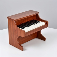 Portable Wooden Children's Electronic Keyboard Musical Instrument 25-Key Baby Piano Toy Education Toy Ages 7-12