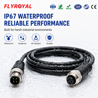 Câble d'extension de capteur M12 à 4 broches mâle-femelle, connecteur industriel codé A, 22AWG PVC IP67, pour automatisation PLC