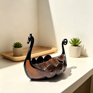 Nave Pirata Vichinga In Resina Dipinta A Mano Rubinetto WJB35 Ornamento Scrivania Scultura Decorazione Casa Miniatura Regalo Nau - Product Image 1