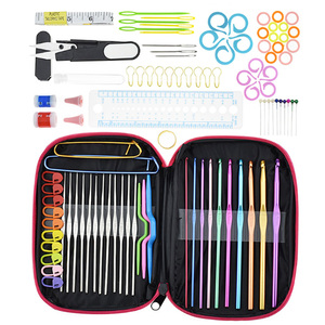Wholesale 100pcs Plastic Sewing Kit <strong>Crochet</strong> <strong>Hooks</strong> <strong>Set</strong> with Bag for Hand Knitting - Product Image 1