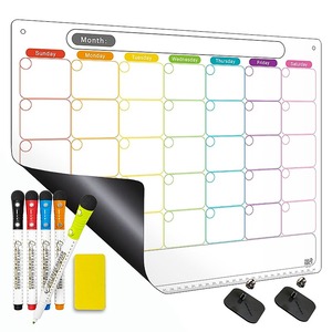 Bloc-notes quotidien personnalisé, planificateur mensuel et hebdomadaire effaçable à sec, calendrier magnétique pour réfrigérateur, aimant pour réfrigérateur - Product Image 6