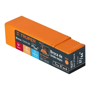 ดอกสว่านอเนกประสงค์ Truper 5ชิ้น27/64 \ "HSS Broca สำหรับโลหะสีดำ - Product Image 1