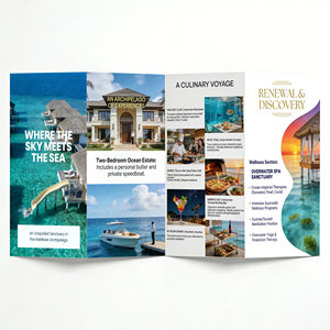 חוברת נייר אומנותי 250 גרם איכותית בהתאמה אישית, הדפסה דיגיטלית או אופסט, פלייר, עלון - Product Image 2