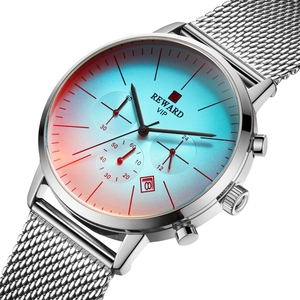 Montre de sport pour hommes, à quartz, imperméable, <span class=keywords><strong>chrono</strong></span>, logo personnalisé, à la mode, avec verre de couleur originale, - Product Image 6