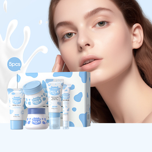 Ensemble de soins de la peau LAIKOU MILK 5 pièces : crème hydratante, crème anti-rides, crème éclaircissante, tonique, sérum - Product Image 3