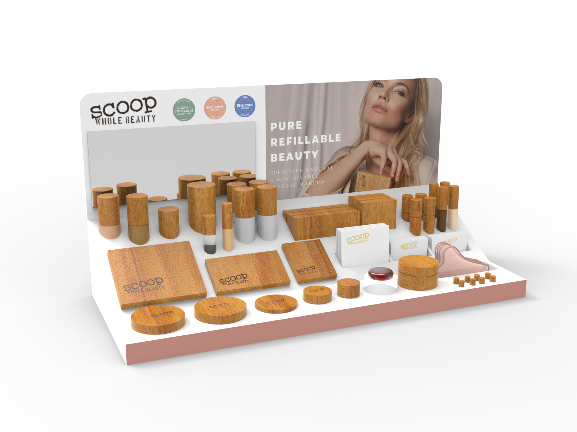 Apache Customized Modern Acrylic Eyelash Extension Storage Display Stand Rack with Floor Stand for Retail Store Wholesale OEMODM — view 2