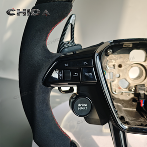 พวงมาลัยคาร์บอนไฟเบอร์เหมาะสำหรับ audis A3 S3 S4 S5 S6 R8 A7 <span class=keywords><strong>Q3</strong></span> Q7 A6L B8 B9 A7L A8 RS6 Q5 RS7 TT A4 A5 C7 <span class=keywords><strong>RS</strong></span> Q6 - Product Image 3