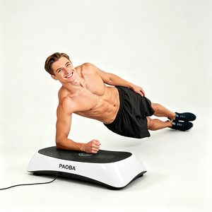 <span class=keywords><strong>Plateforme</strong></span> <span class=keywords><strong>vibrante</strong></span> portable pour la remise en forme à domicile, équipement de gym Crazy Fit, massage, matériau ABS et silicone, charge maximale de 120 kg pour la <span class=keywords><strong>musculation</strong></span> - Product Image 1