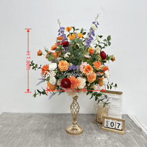 Centros de mesa de boda de fábrica, venta al por mayor, centro de mesa de espuma de seda rosa púrpura personalizado, decoración de boda - Product Image 5