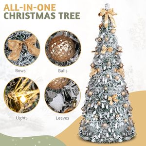 Árbol de Navidad Plegable Retráctil de PVC de Alta Calidad de 150CM-210CM con Luz para el Hogar y las Fiestas Navideñas, Venta al Por Mayor 2027 - Product Image 2