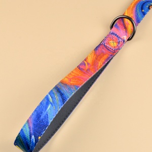 MIDEPET Luxuriöse Modische Verstellbare Hundeleinen mit Bändern Maßgefertigtes Blumenmuster Legierung Polyester für Kleine Hunde Geringe Mindestbestellmenge Akzeptiert - Product Image 2