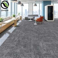 QianQiao Premium Modern Loop Pile Showroom Carpet Plank 25x100cm Nylon Misty Cloud Aesthetic Floor Boutique Store Floor Tile