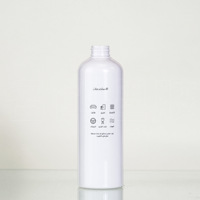 Bouteille pulvérisateur vide rechargeable de 500 ml, en PET, à épaule ronde, avec gâchette noire pour nettoyant ménager liquide