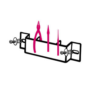 Soporte de alicates de plástico Beta TSPP 167x55x16mm para paredes de herramientas - Product Image 1