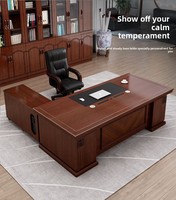 Elegante scrivania da ufficio Set tavolo unico per capi, presidenti, manager e presidenti, ideale come scrivanie esecutive