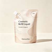 Pochette souple personnalisée avec bec verseur, résistante à l'humidité, pour recharge de cosmétiques, lotion, shampoing, soins de la peau, emballage de parfum