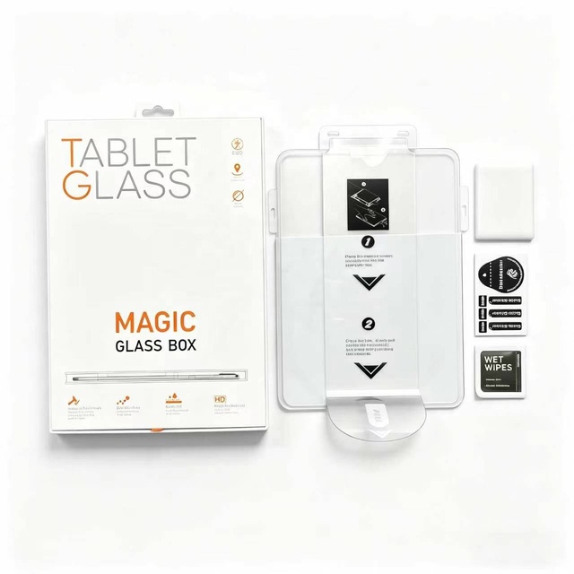 Wholesale Magic Box Clear Tempered Glass Tablet Screen Protector Film With Installation Applicator Tool for IPad 10.2 10.5 Inch
