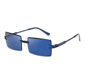 Frameless Cut Square Gradient Ocean UV400 Unisex <b>Sunglasses</b> European American Fashion Instagram Popular Street Photography - Product Image 4