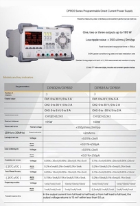 DP832 3-channel 195W USB interface DP832A 3-channel 195W multi-interface interface <strong>Programmable</strong> linear DC regulated <strong>power</strong> supply - Product Image 2